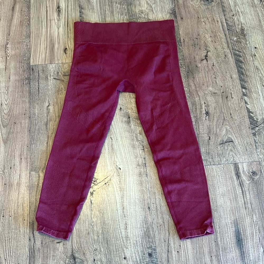 Seamless Burgundy High-Waist Leggings